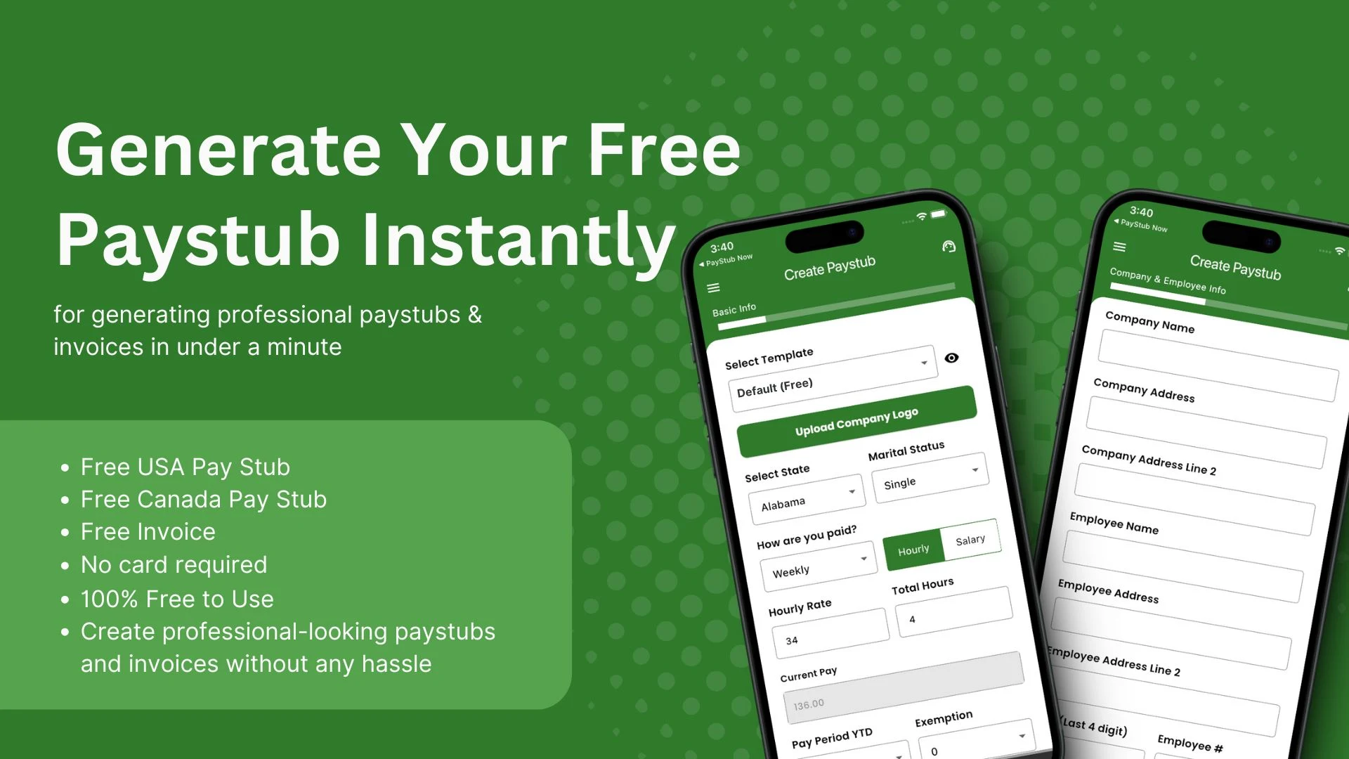 FreePayStubNow: Check Stubs screenshot
